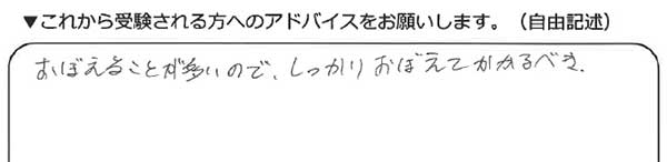 ビジネスマナー検定試験 準2級合格者アンケート 20代女性 専門学校生